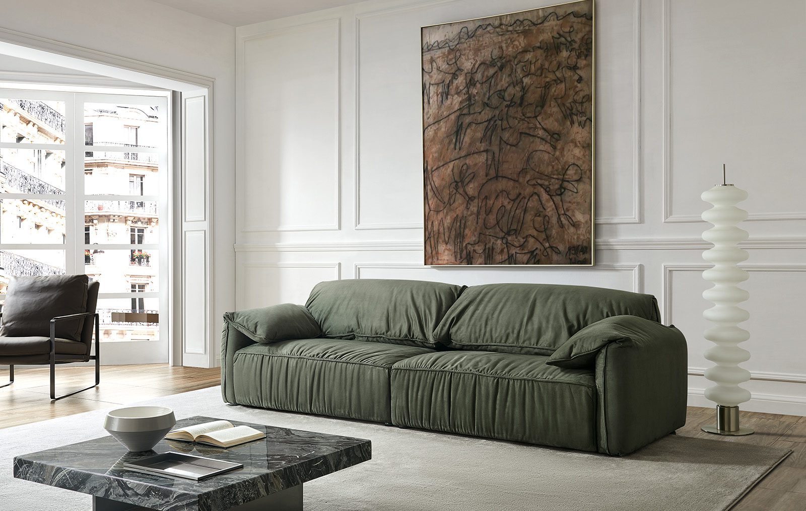 Диван CASABLANCA SF026 (4-х местный)  dark green